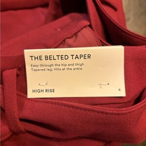 Ann Taylor belted taper pants, size 4, NWT!